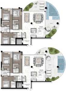 DAMAC Cavalli Couture Floor Plans 3BR