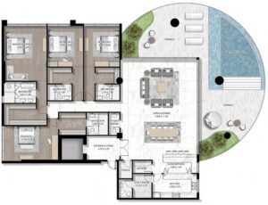 DAMAC Cavalli Couture Floor Plans 4BR