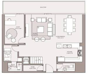 Deyaar Mar Casa Dubai Maritime City Floor Plans 3BR