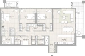 Meraas Bluewaters Bay Apartments Floor Plans 3BR