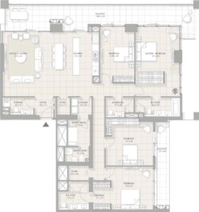 Meraas Bluewaters Bay Apartments Floor Plans 4BR