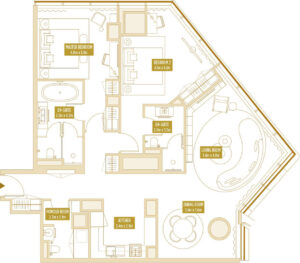 So Uptown Residences Dubai Floor Plans 2BR